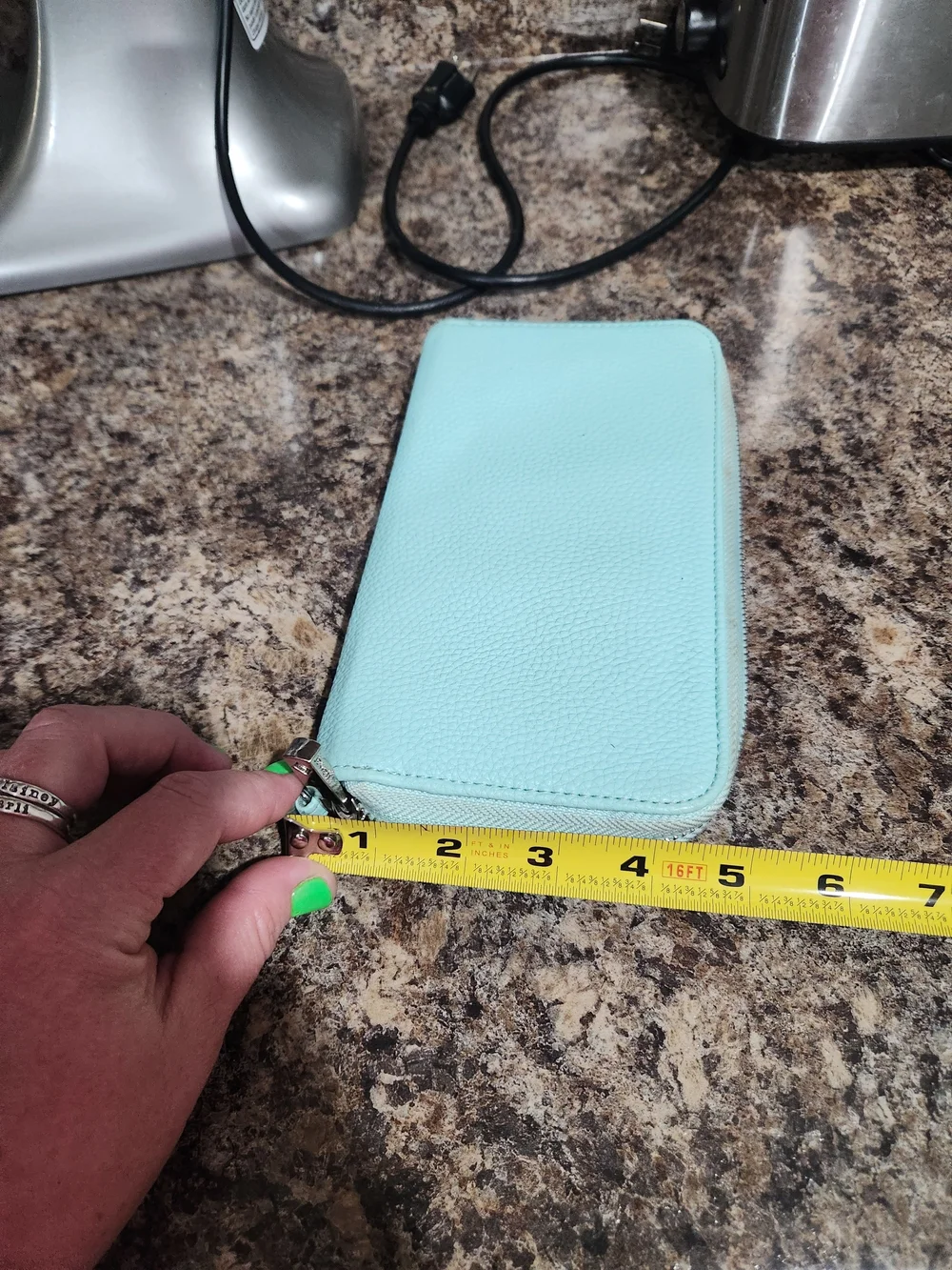 Jewell By Thirty One Womens Zip-Around Wallet - Aqua/Mint
